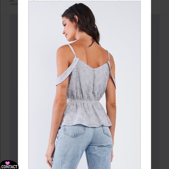 Floral Crotchet Off the Shoulder Top - Picture 2 of 4